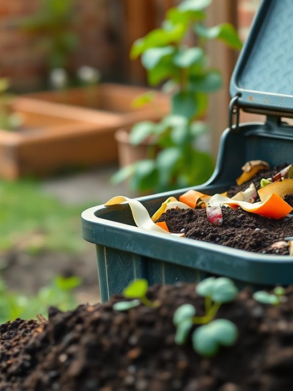 Borsa Per Compostaggio Rifiuti Organici, 35x60 Cm, In Materiale Impermeabile Con Cerniera E Maniglie, Per Cucina E Giardino